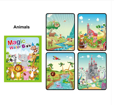 3Pack of Magic Water Drawing Book with Magic Water Pen