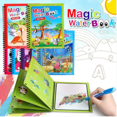 3Pack of Magic Water Drawing Book with Magic Water Pen